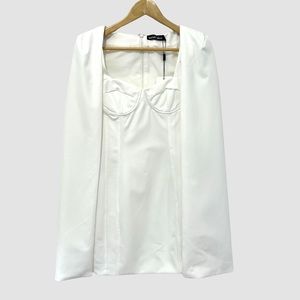 Lavish Alice White Cape Mini Dress NWT US4 NWT ($150)